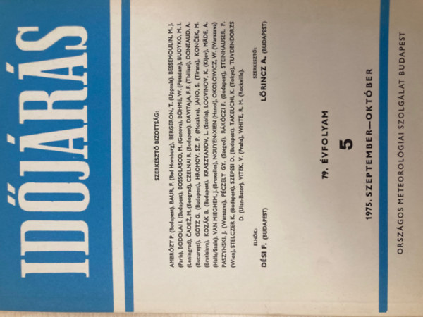 Idjrs 79. vfolyam 1975. szeptember-oktber