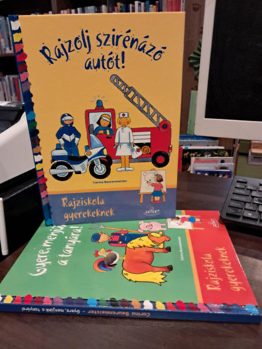 Corina Beurenmeister - 2 kötet a Rajziskola gyerekeknek sorozatból: Rajzolj szirénázó autót!+Gyere, menjünk a tanyára!