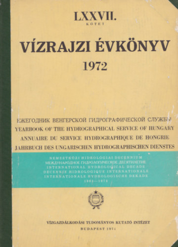 Vízrajzi évkönyv 1972. (LXXVII. kötet)
