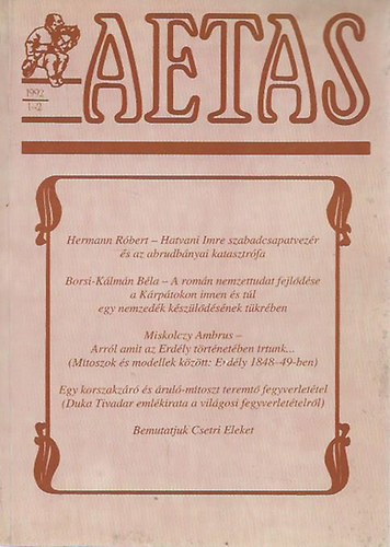 Pelyach István (szerk.) - Aetas - Történettudományi Folyóirat (1992-1-2)