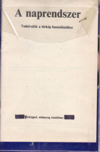 A naprendszer - Tudnivalók a térkép használatához