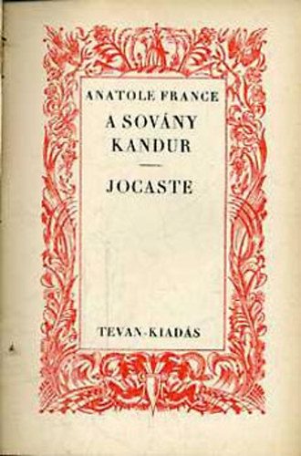 Anatole France - A sov�ny kand�r-Jocaste