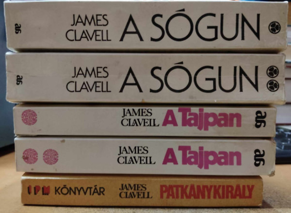 James Clavell - 5 db James Clavell: A Sgun i-II. + A Tajpan I-II. + Patknykirly