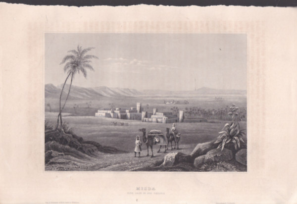 Misda (Eine Oase in der Sahara) (Misda, Egy o�zis a Szahar�ban, Afrika) (16x23,5 cm m�ret� eredeti ac�lmetszet, 1856-b�l)