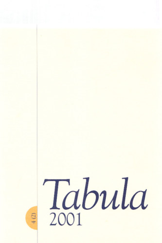 Fejs Zoltn  (fszerkeszt) - Tabula 2001 4(2)