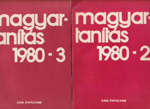 Cskvri Jzsef - 4 db Magyartants 1980-2, 1980-3, 1980-5, 1980-6