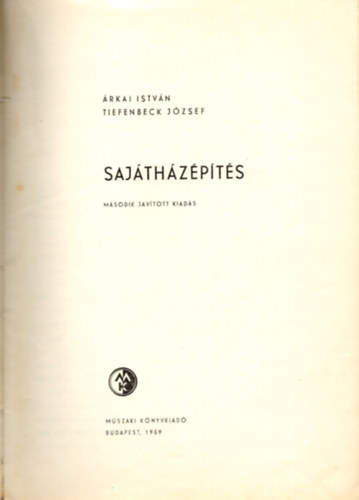 �rkai; Tiefenbeck - Saj�th�z�p�t�s