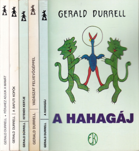 Gerald Durrel - 5 db. humor (A hahag�j + Vad�szat felvev�g�ppel + Istenek kertje + A bafuti kop�k + F�rjhez adjuk a mam�t)