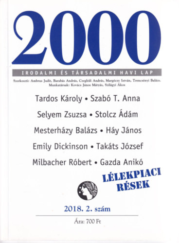 2000 Irodalmi �s T�rsadalmi Havi Lap - 2018. 2. sz�m