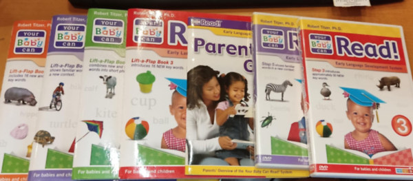 Dr. Robert Titzer - 7 db Your Baby Can: Read 2-5 (II-V.) + Parents' Guide (kis fzet) + 2 DVD (Read! 3, 5)