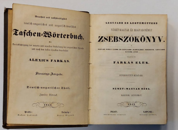 Farkas Elek - LEgujabb s legtmttebb nmet-magyar s magyar-nmet zsebszknyv - Magyar-nmet rsz