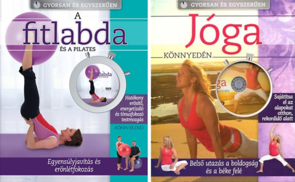 Jennifer Pohlman  Searle Rodney; Gena Kenny - A fitlabda �s a pilates - Egyens�lyjav�t�s �s er�nl�tfokoz�s -DVD-mell�klettel+J�ga k�nnyed�n -DVD-mell�klettel -2 db k�nyv