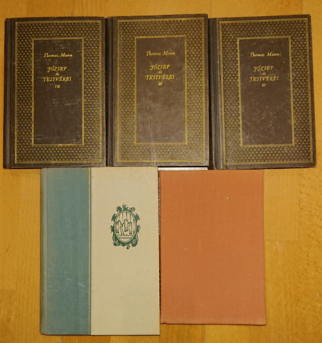 Thomas Mann - 5 k�tet Thomas Mann m�veib�l: J�zsef �s testv�rei I-II., III. IV., Elbesz�l�sek, A Buddenbrook h�z