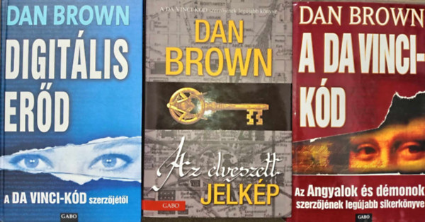 Dan Brown - 3 db. Dan Brown regny: Digitlis erd + Az elveszett jelkp + A Da Vinci-kd