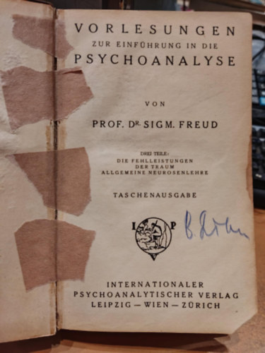 Sigmund Freud - Vorlesungen zur Einf�hrung in die Psychoanalyse
