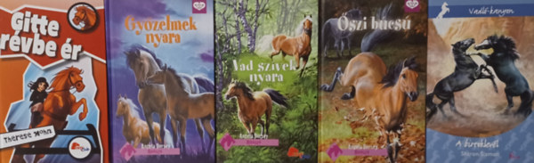 Theresa Mohn, Angela Dorsey Sharon Siamon - 5 db a Pony club sorozatbl: A birtoklevl + Gitte Rvbe r + Gyzelmek nyara + Vad szvek nyara + szi bcs