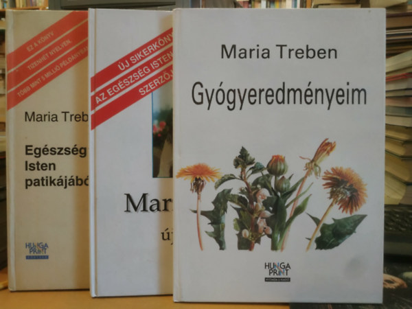 Maria Treben - 3 db Maria Treben könyv: Egészség Isten patikájából + Gyógyeredményeim + Maria Treben új receptjei és élete