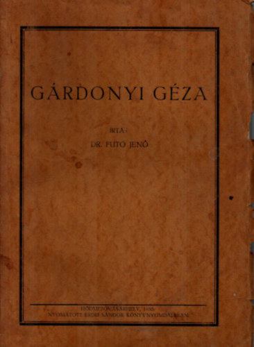 dr. Fut Jen - Grdonyi Gza