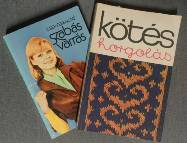 Cser Ferencn�, Kov�cs Margit - 2 db K�zimunka: Szab�s-varr�s, K�t�s-horgol�s.