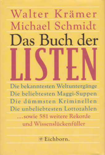 Michael Schmidt Walter Krmer - Das Buch Der Listen