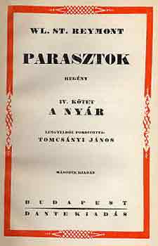 Wl. St. Reymont - Parasztok IV: A ny�r