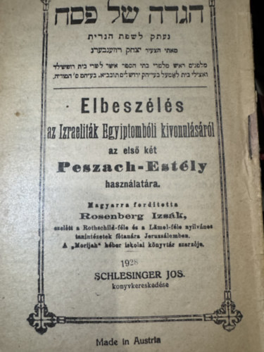 Rosenberg Izsk  (ford.) - Elbeszls az izraelitk egyiptombli kivonulsrl az els kt...