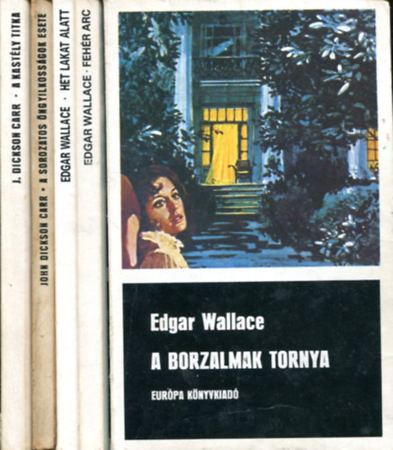 John Dickson Carr - Edgar Wallace - 5 db Fekete Krimi (Európa)