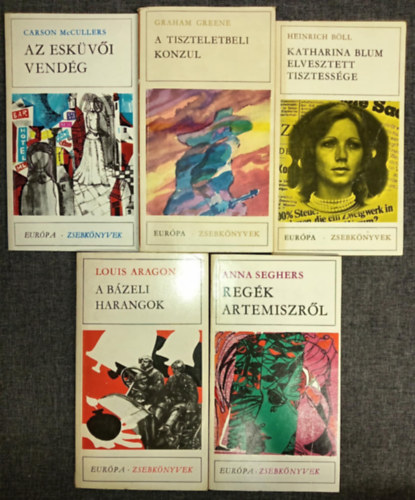Graham Greene, Heinrich B�ll, Louis Aragon, Anna Seghers Carson McCullers - (5db) Eur�pa zsebk�nyvek k�nyvcsomag: Az esk�v�i vend�g / A tiszteletbeli konzul / Katharina Blum elvesztett tisztess�ge / A b�zeli karangok / Reg�k Artemiszr�l