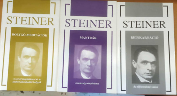 Rudolf Steiner - 3 db Rudolf Steiner: Bolyg-meditcik (A sorsot meghatroz s az embert felszabadt bolygk) + Mantrk (A hetessg misztriuma) + Reinkarnci (Az jjszlets tana)