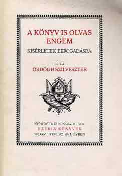 �rd�gh Szilveszter - A k�nyv is olvas engem