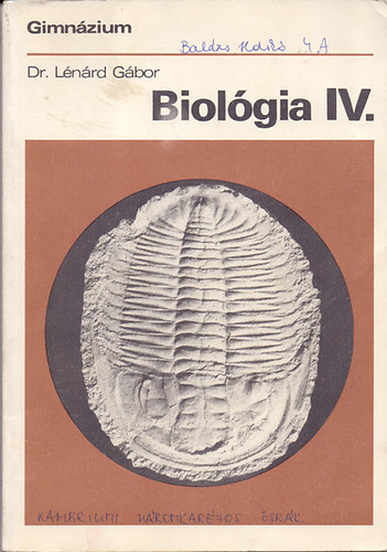 Dr. Lnrd Gbor - Biolgia IV. NT-13411