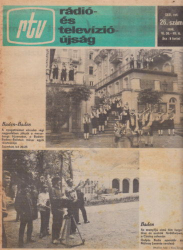Rtv (R�di�- �s telev�zi��js�g) 26. XXXI. �vf. 1986. VI. 30.- VII. 6.