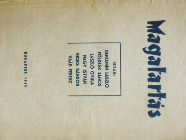 Benj�min-F�lde�k-L�szl�-Nagy-Rideg-Va�d - Magatart�s