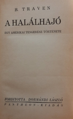 B. Traven - A hal�lhaj�