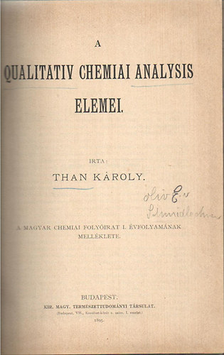 Than Kroly - A qualitativ chemiai analysis elemei