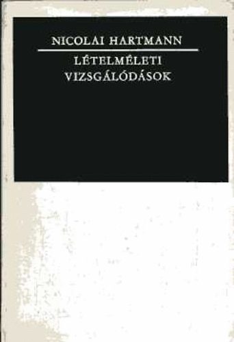 Nicolai Hartmann - Lételméleti vizsgálódások