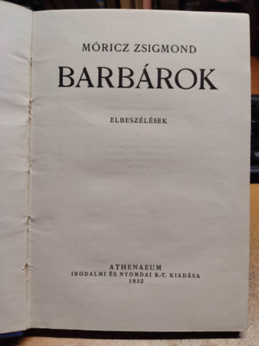 Mricz Zsigmond - Barbrok