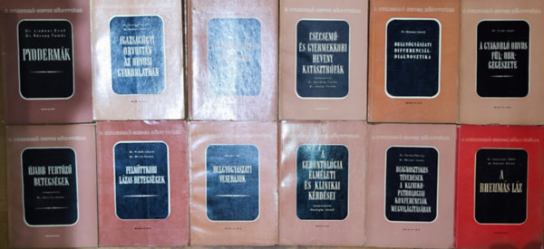 Dr. Dr. R�vnay Tam�s, Dr. Somogyi Endre, Dr. Budav�ri R�bert, Dr. Weinstein P�l, Dr. Gerl�czy Ferenc Liebner Ern� szerk. - 12db r�sz A gyakorl� Orvos K�nyvt�ra c�m� sorozatb�l - Dr. Liebner Ern�-Dr. R�vnay Tam�s-Pyoderm�k, Dr. Somogyi Endre-Dr. Budav�ri R�bert-Igazs�g�gyi orvostan az orvosi gyakorlatban, Dr. Weinstein P�l-A gyakorl� orvos szem�szete, (t