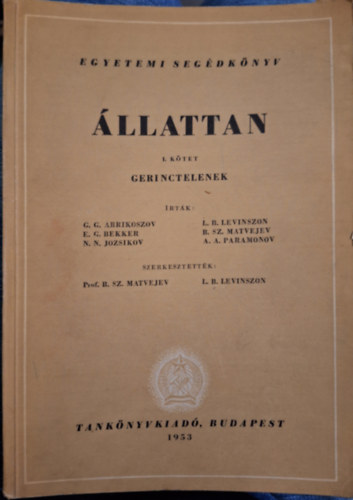 G.G. Abrikoszov - llattan I. ktet