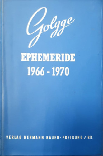 Golgge - Ephemeride 1966-1970