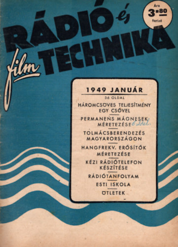 Npszava - Rdi s filmtechnika 1949 (teljes vfolyam)