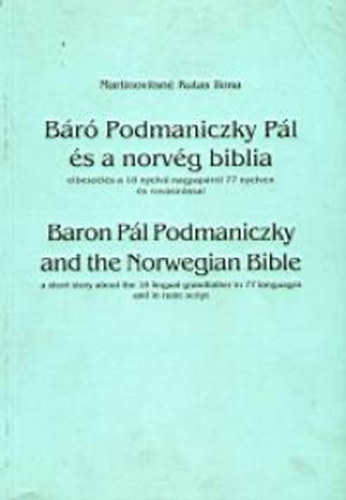 Martinovitsnkutas Ilona - Br Podmaniczky Pl s a norvg biblia