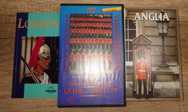 3 kiadvny Angliba kszlknek: london (Cartographia), Anglia (VHS), BBC Essential Guide to Britain