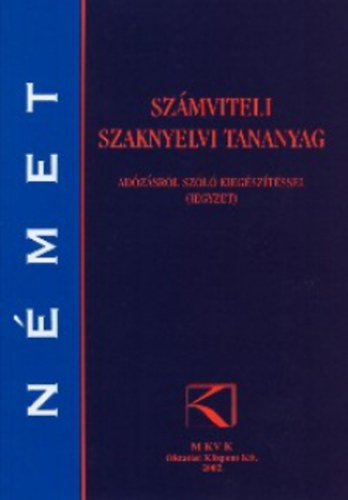 Havas Katalin - NMET  Szmviteli szaknyelvi tananyag adzsrl szl kiegsztssel