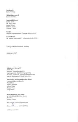 Punka Gy�rgy - A rep�l�st�rt�neti konferencia k�zlem�nyei 1997- Sz�mozott p�ld�ny 56/200 sz. p�ld�ny