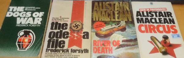 Alistair MacLean Frederick Forsyth - Circus + River of Death + The Dogs of War + The Odessa File (4 ktet)