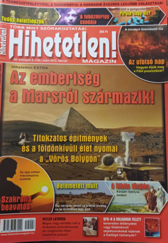 Hihetetlen! magazin - XII. �vfolyam 2. (124.) sz�m, 2012. febru�r