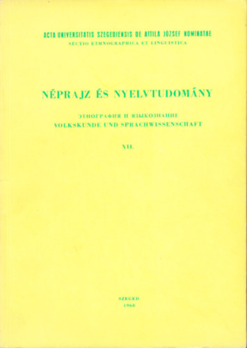 Ferenczi-Hajd-Nyri  (szerk.) - Nprajz s nyelvtudomny XII.