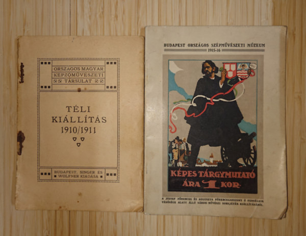2 szép katalógus az 1910-es évekből: Téli kiállítás 1910/1911, Budapest - Országos Szépművészeti múzeum - Képes tárgymutató 1915-16