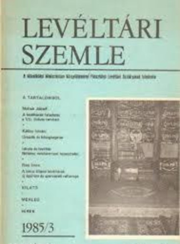 Balzs Pter - Levltri szemle 1985/3